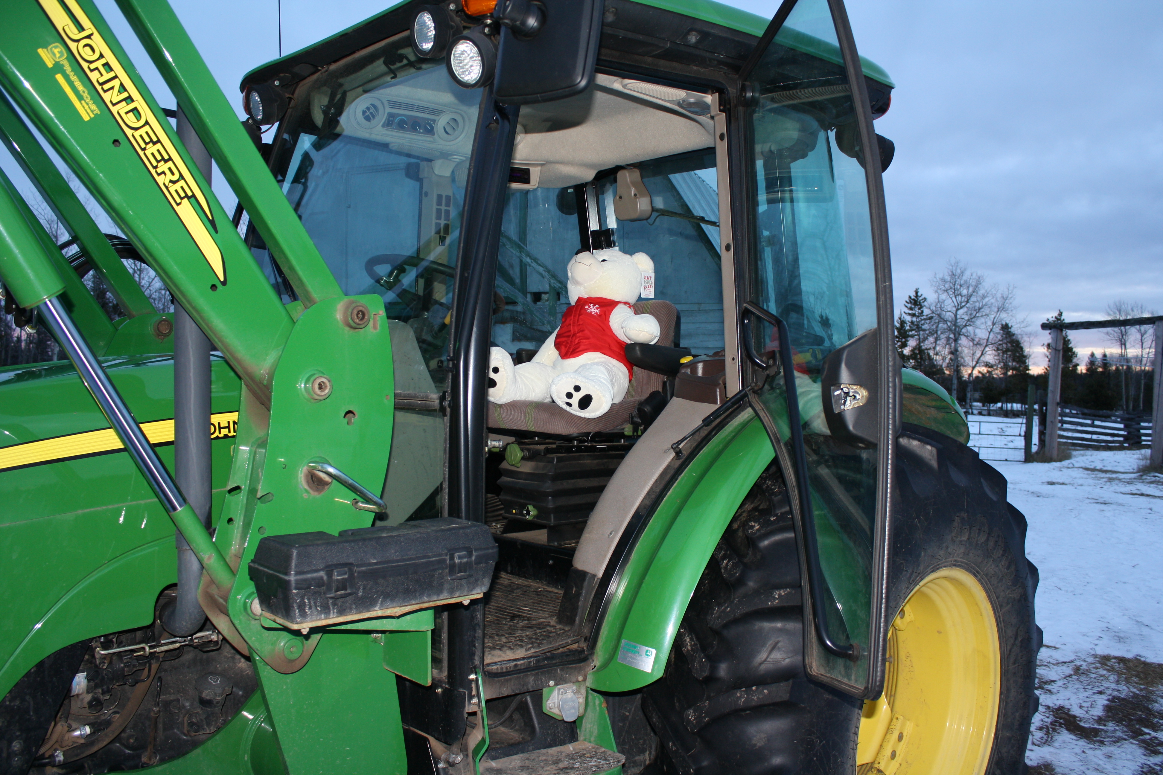Somebody wants to drive one of our tractors!